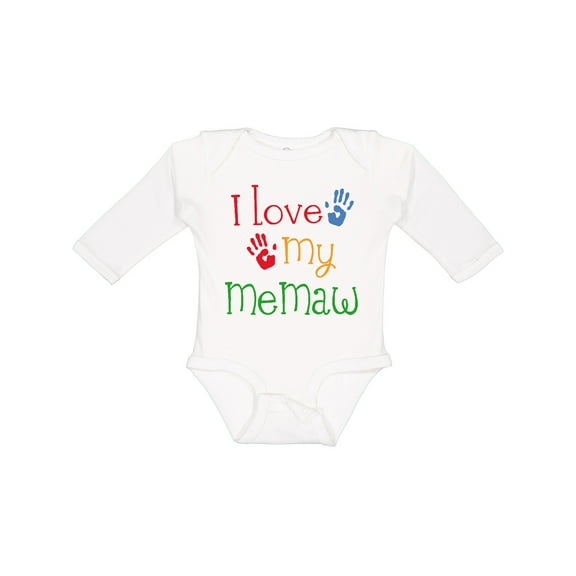Inktastic I Love My Memaw Girls Long Sleeve Baby Bodysuit