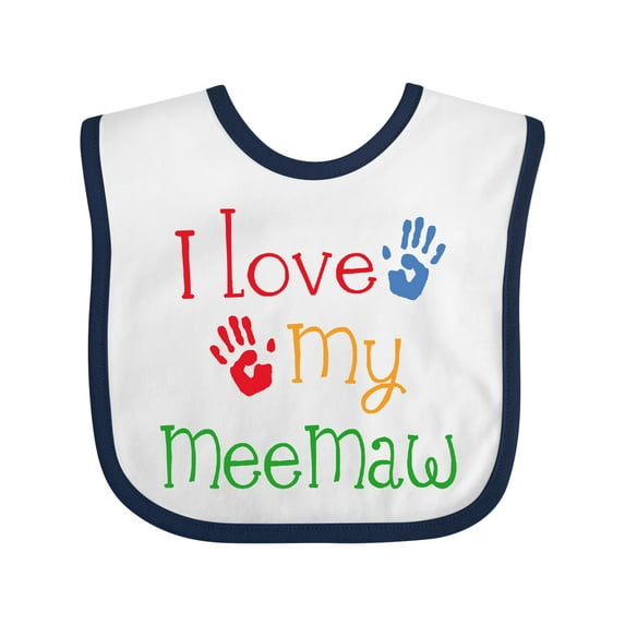Inktastic I Love My Meemaw Girls Baby Bib