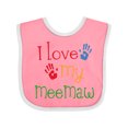 thumbnail image 1 of Inktastic I Love My Meemaw Girls Baby Bib, 1 of 4