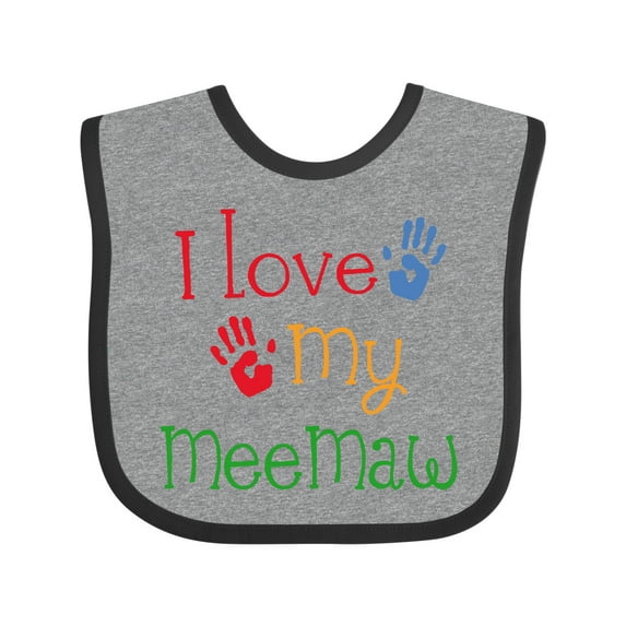 Inktastic I Love My Meemaw Girls Baby Bib