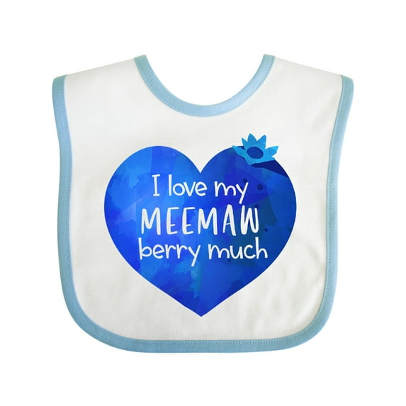 Inktastic I Love My Meemaw Berry Much Boys or Girls Baby Bib
