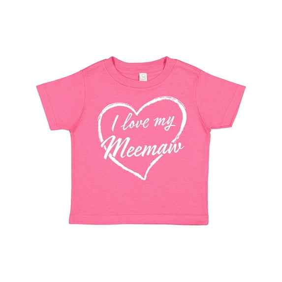 Inktastic I Love My Meemaw in White Chalk Heart Boys or Girls Toddler T-Shirt