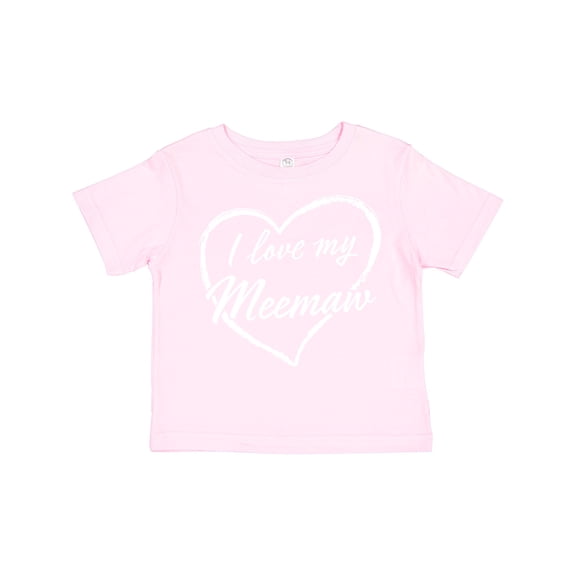 Inktastic I Love My Meemaw in White Chalk Heart Boys or Girls Toddler T-Shirt