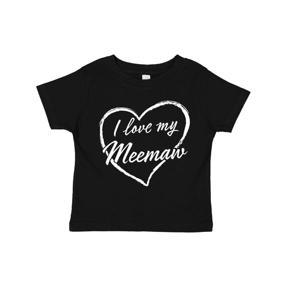 Inktastic I Love My Meemaw in White Chalk Heart Boys or Girls Toddler T-Shirt