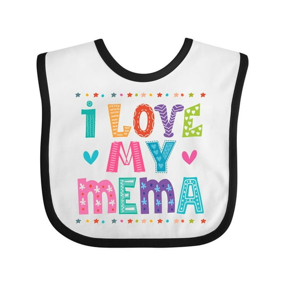 Inktastic I Love My Mema Grandchildren Girls Baby Bib