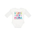 thumbnail image 1 of Inktastic I Love My Mema Grandchildren Girls Long Sleeve Baby Bodysuit, 1 of 5