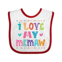 Inktastic I Love My Memaw for Granddaughter Girls Baby Bib