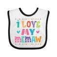 thumbnail image 1 of Inktastic I Love My Memaw for Granddaughter Girls Baby Bib, 1 of 4
