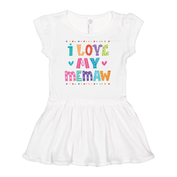Inktastic I Love My Memaw Gift for Granddaughter Girls Baby Dress