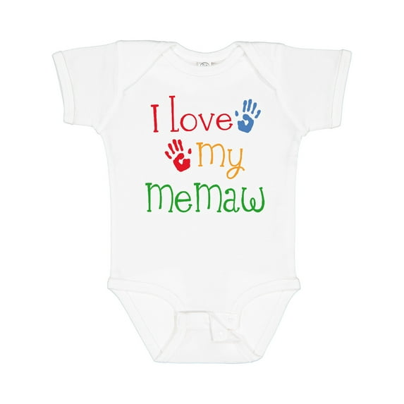 Inktastic I Love My Memaw Girls Baby Bodysuit