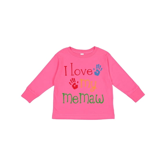 Inktastic I Love My Memaw Girls Long Sleeve Toddler T-Shirt