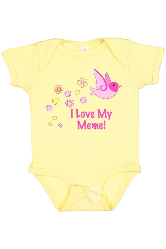 I Love My Meme Girls Baby Bodysuit