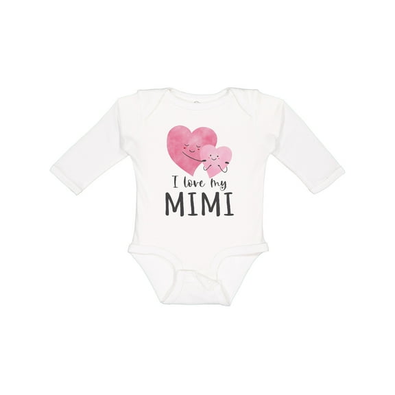 Inktastic I Love My Mimi Boys or Girls Long Sleeve Baby Bodysuit