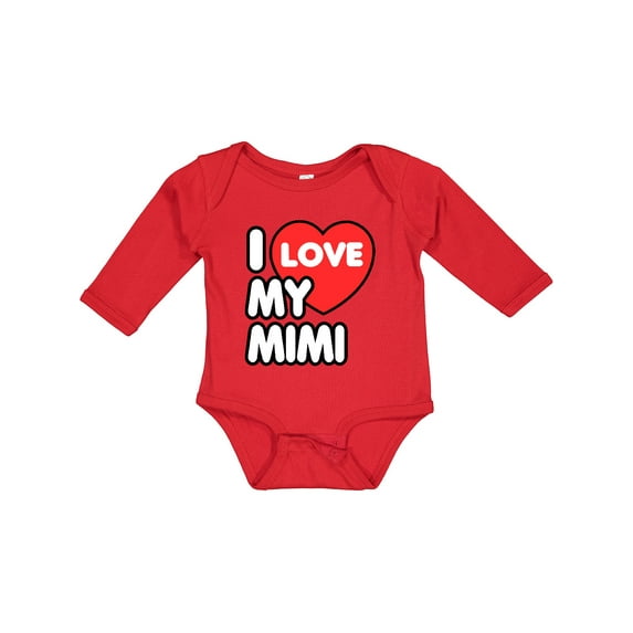 Inktastic I Love My Mimi Boys or Girls Long Sleeve Baby Bodysuit