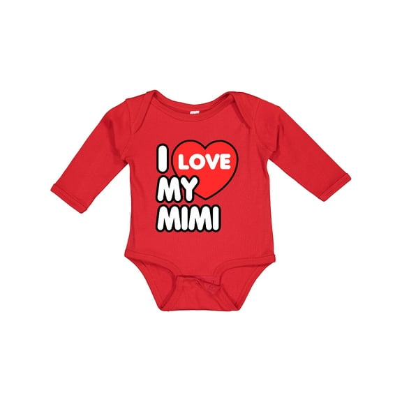 Inktastic I Love My Mimi Boys or Girls Long Sleeve Baby Bodysuit