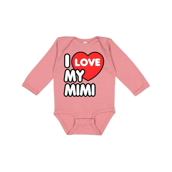 Inktastic I Love My Mimi Boys or Girls Long Sleeve Baby Bodysuit