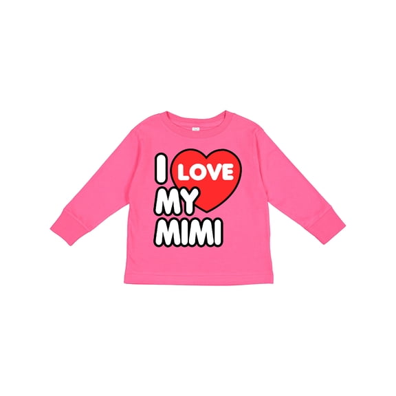 Inktastic I Love My Mimi Boys or Girls Long Sleeve Toddler T-Shirt