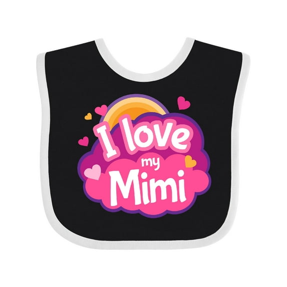 Inktastic I Love My Mimi Grandma Girls Baby Bib