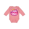 thumbnail image 1 of Inktastic I Love My Mimi Grandma Girls Long Sleeve Baby Bodysuit, 1 of 5