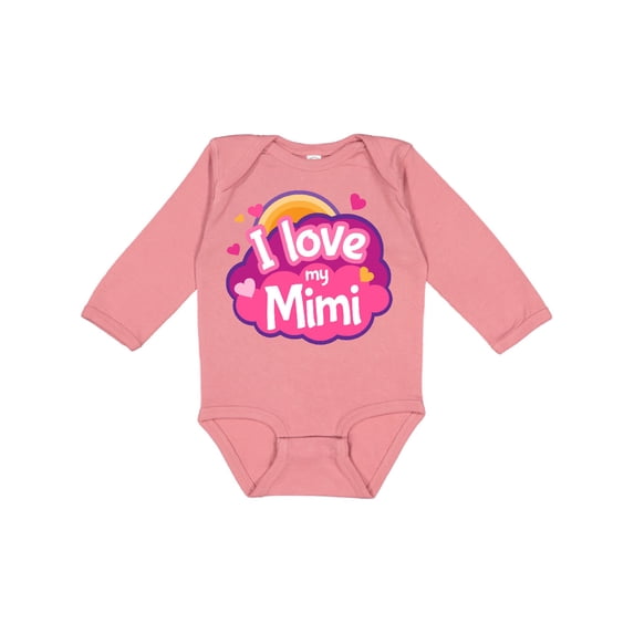 Inktastic I Love My Mimi Grandma Girls Long Sleeve Baby Bodysuit