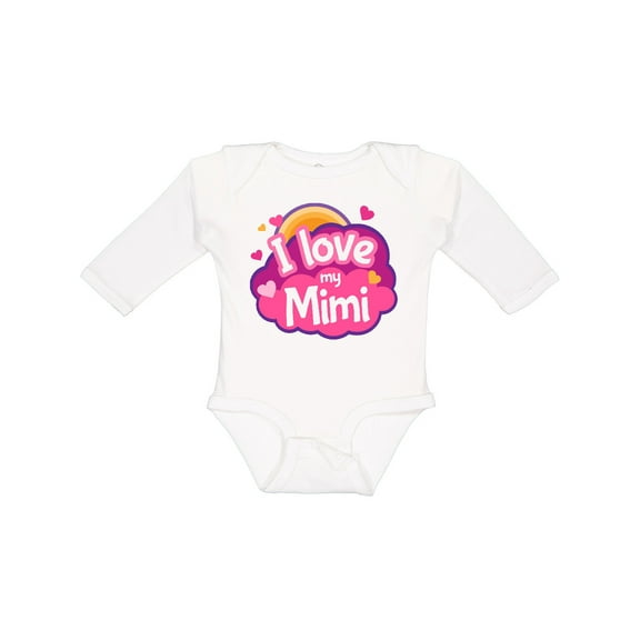 Inktastic I Love My Mimi Grandma Girls Long Sleeve Baby Bodysuit