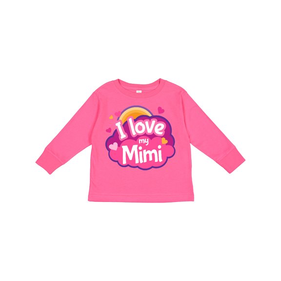 Inktastic I Love My Mimi Grandma Girls Long Sleeve Toddler T-Shirt