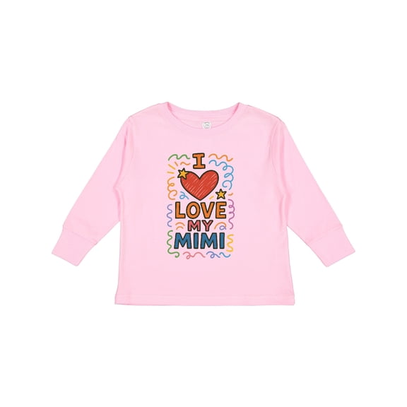 Inktastic I Love My Mimi Heart Boys or Girls Long Sleeve Toddler T-Shirt