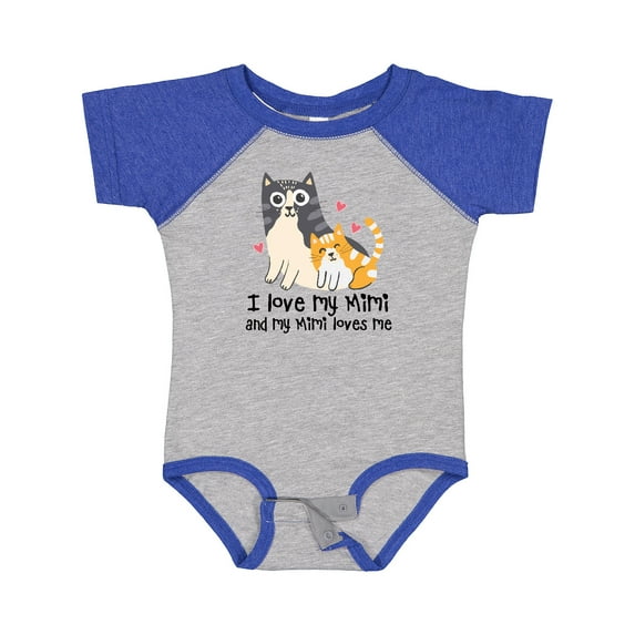 Inktastic I Love My Mimi Loves Me Cat Boys or Girls Baby Bodysuit