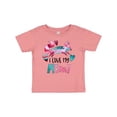 thumbnail image 1 of Inktastic I Love My Mimi Pink and Blue Fox with Hearts Boys or Girls Baby T-Shirt, 1 of 5