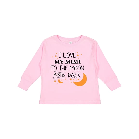 Inktastic I Love My Mimi To The Moon and Back Boys or Girls Long Sleeve Toddler T-Shirt
