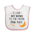 thumbnail image 1 of Inktastic I Love My Mimi to the Moon and Back Boys or Girls Baby Bib, 1 of 4