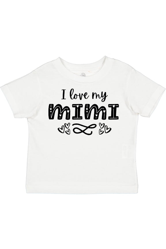 I Love My Mimi with Hearts Boys or Girls Toddler T-Shirt