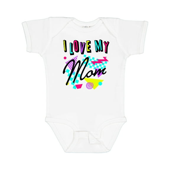 Inktastic I Love My Mom- 80s Retro Style Boys or Girls Baby Bodysuit