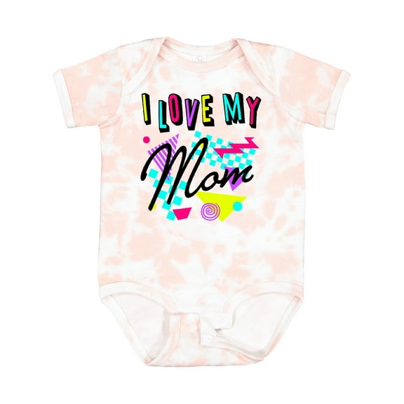 Inktastic I Love My Mom- 80s Retro Style Boys or Girls Baby Bodysuit