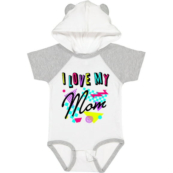 Inktastic I Love My Mom- 80s Retro Style Boys or Girls Baby Bodysuit