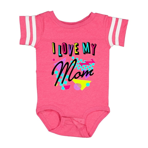 Inktastic I Love My Mom- 80s Retro Style Boys or Girls Baby Bodysuit