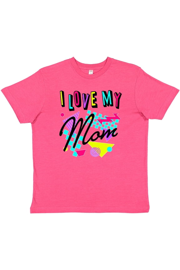 I Love My Mom- 80s Retro Style Youth T-Shirt