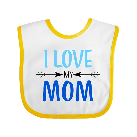 Inktastic I Love My Mom Mothers Day Boys or Girls Baby Bib