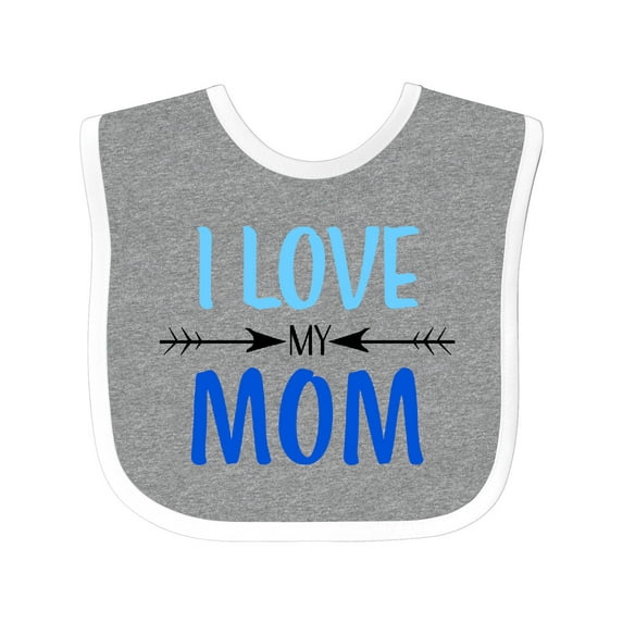 Inktastic I Love My Mom Mothers Day Boys or Girls Baby Bib