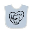thumbnail image 1 of Inktastic I Love My Mom and Dad in Black Chalk Heart Boys or Girls Baby Bib, 1 of 4