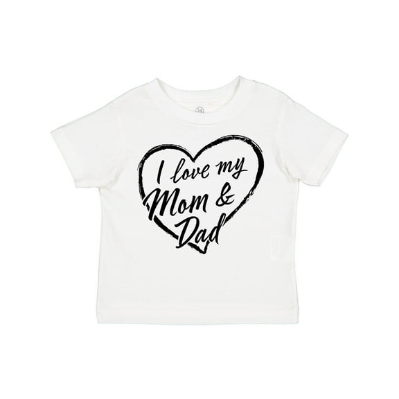 Inktastic I Love My Mom and Dad in Black Chalk Heart Boys or Girls Toddler T-Shirt
