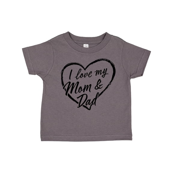 Inktastic I Love My Mom and Dad in Black Chalk Heart Boys or Girls Toddler T-Shirt