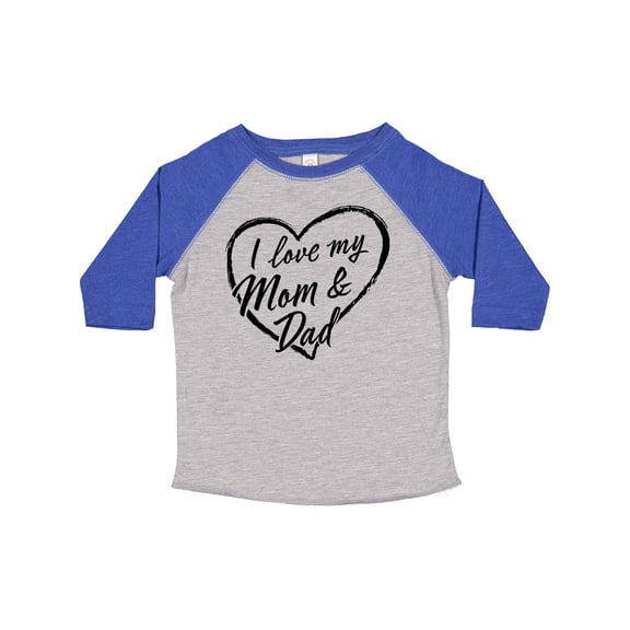 Inktastic I Love My Mom and Dad in Black Chalk Heart Boys or Girls Toddler T-Shirt