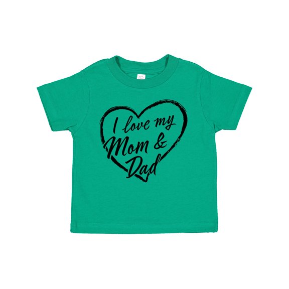 Inktastic I Love My Mom and Dad in Black Chalk Heart Boys or Girls Toddler T-Shirt