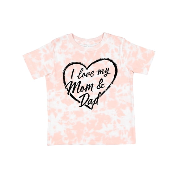 Inktastic I Love My Mom and Dad in Black Chalk Heart Boys or Girls Toddler T-Shirt