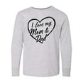 thumbnail image 1 of Inktastic I Love My Mom and Dad in Black Chalk Heart Long Sleeve Youth T-Shirt, 1 of 5