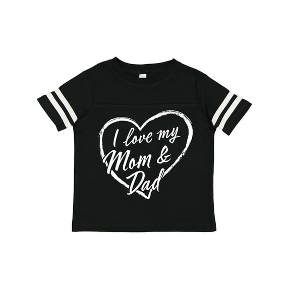 Inktastic I Love My Mom and Dad in White Chalk Heart Boys or Girls Toddler T-Shirt