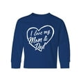 thumbnail image 1 of Inktastic I Love My Mom and Dad in White Chalk Heart Long Sleeve Youth T-Shirt, 1 of 5
