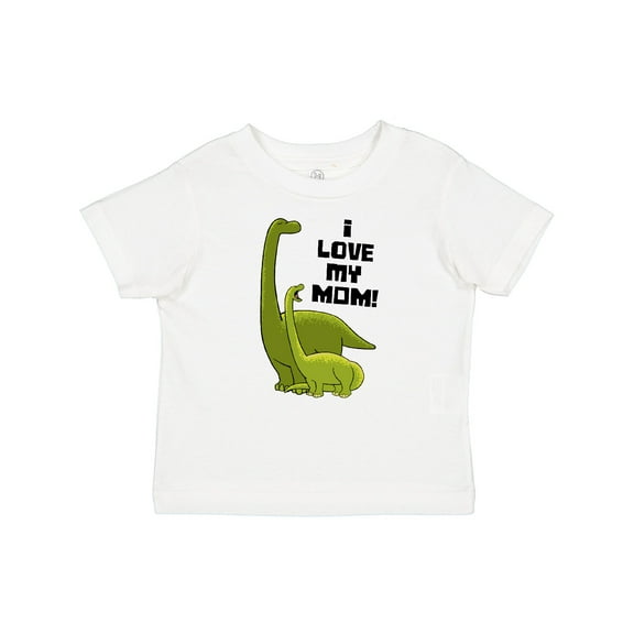 Inktastic I Love My Mom with Baby and Mommy Brontosaurus Boys or Girls Baby T-Shirt