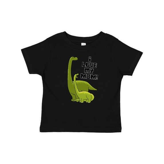 Inktastic I Love My Mom with Baby and Mommy Brontosaurus Boys or Girls Baby T-Shirt